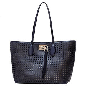 Ferragamo Punching Tote Bag Blue
